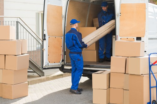 Business storage unit in Hendon with organised boxes and shelves