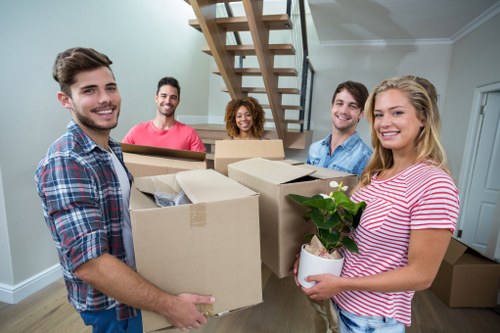 Hendon Storage facility overview with organized storage units
