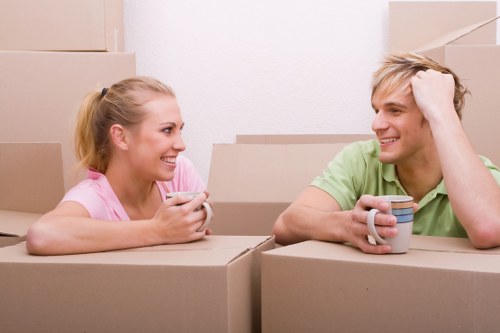 Customer removing items from a storage unit at the end of the term