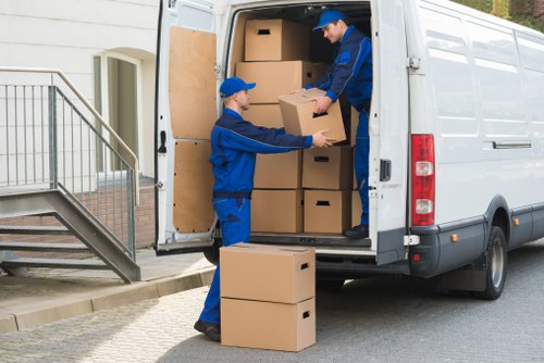 Storage items being loaded for a Hendon quote example