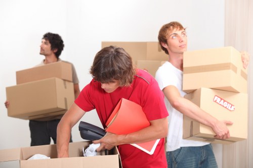 Organised packing for office relocation services in Hendon