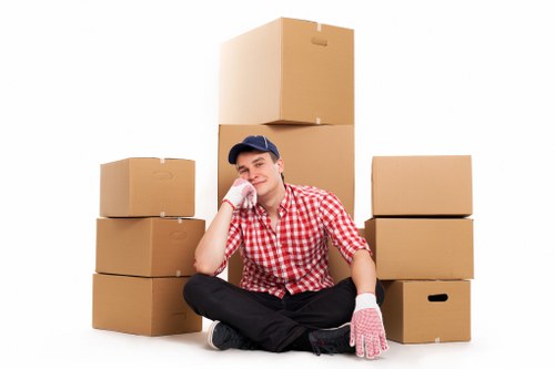 Organized student belongings in Hendon storage unit